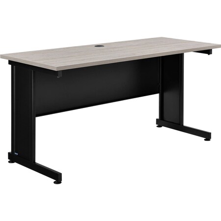 Office Desk, 24 in D X 30 in H, 60 in W X Steel Frame, Laminate Top, Rustic Gray -  INTERION BY GLOBAL INDUSTRIAL, 240345RGY